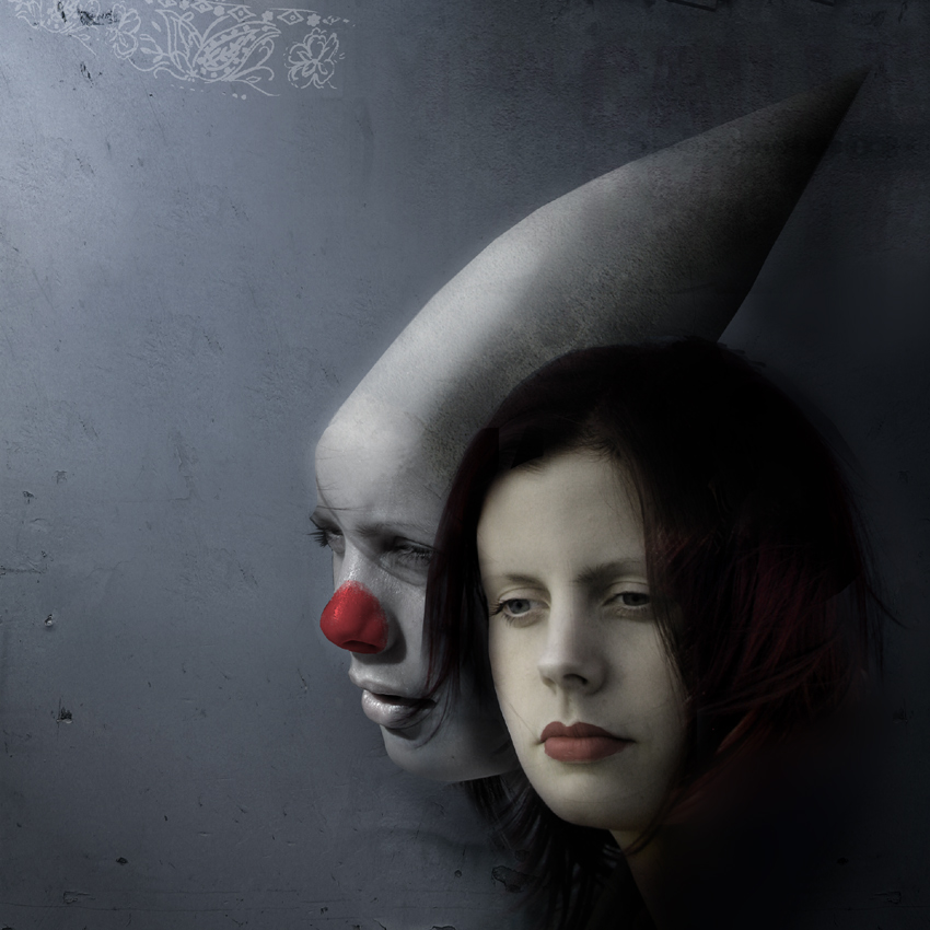 Un clown et une fille