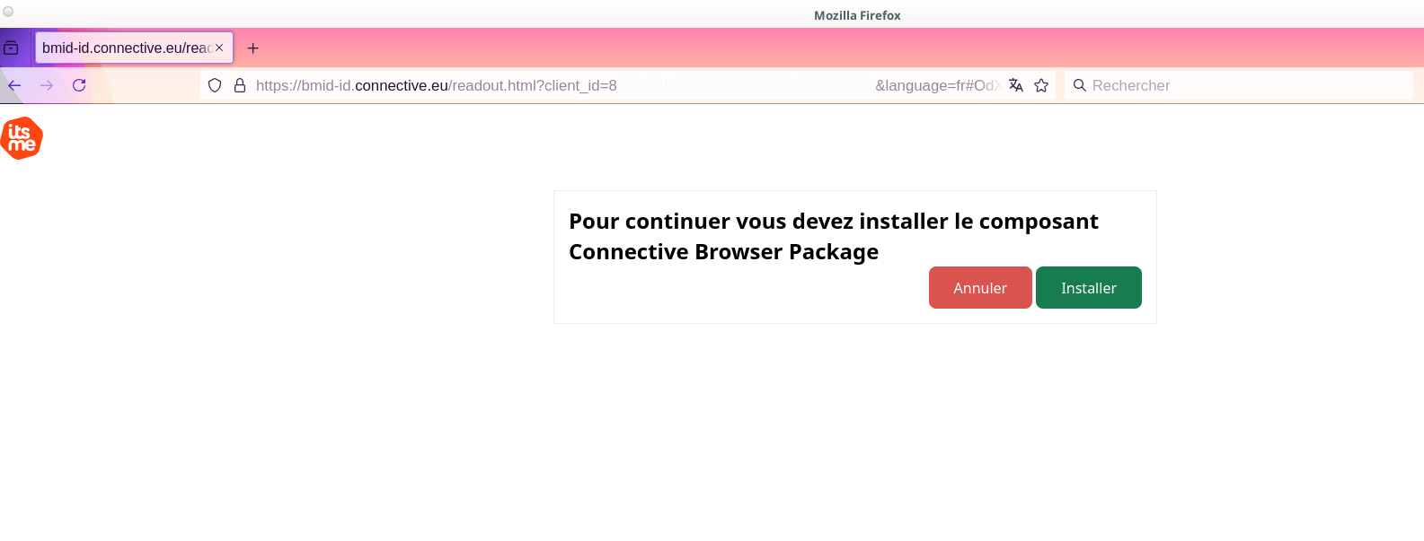 image du navigateur avec message d'erreur