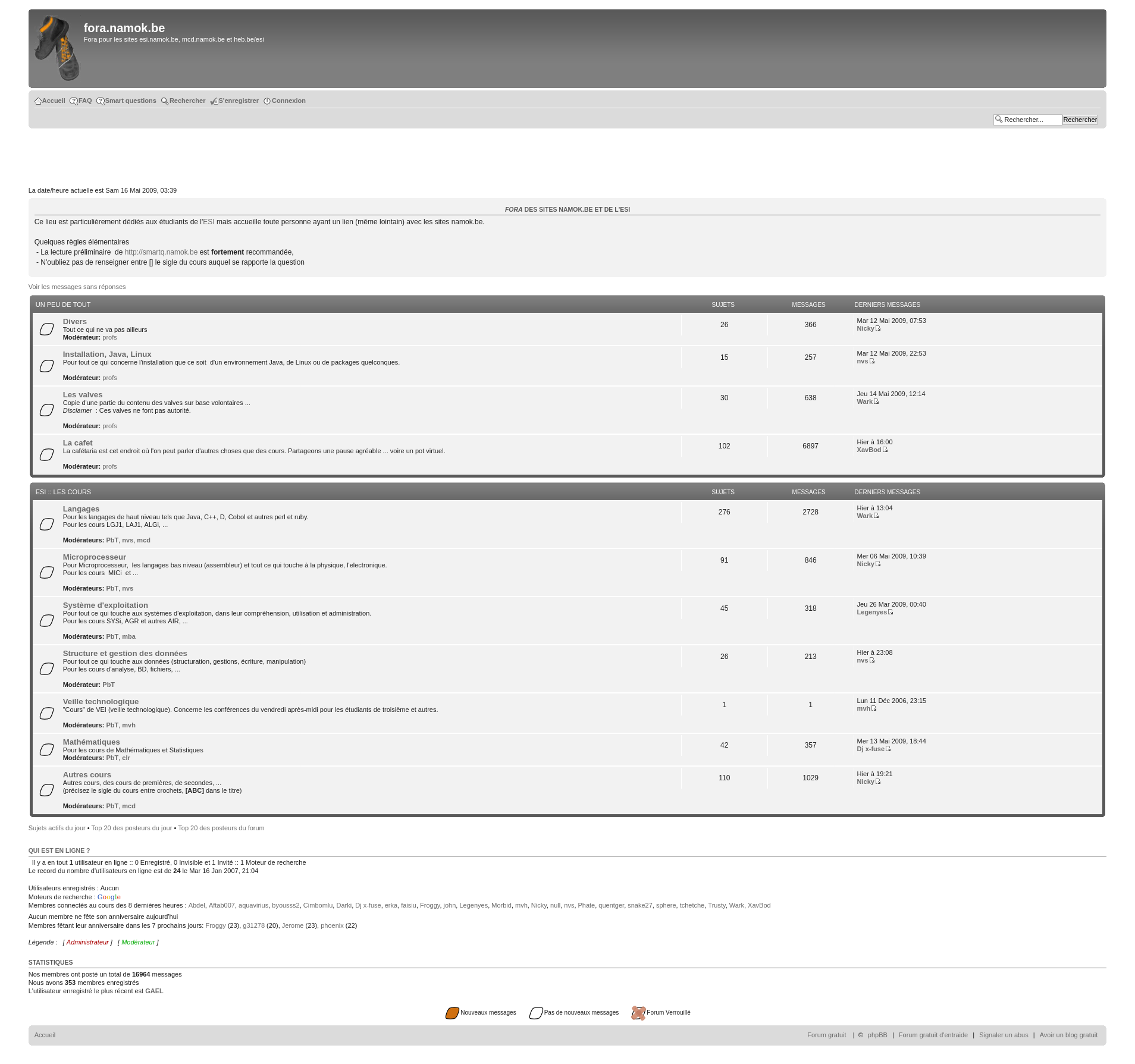 Screenshot fora, 2012